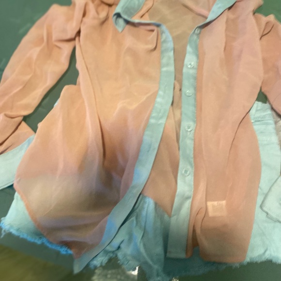 Zara short  with matching fun 2 fun silk shirt - Picture 5 of 6